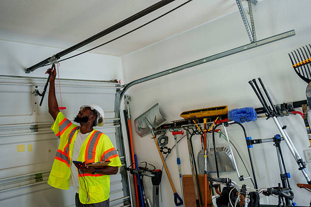 Professional Garage Door Panel Replacement technician working in Weissport East, PA